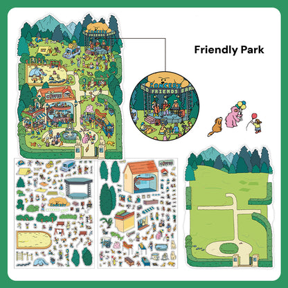 Big Size | Open Today Series 19.0 | Sticker Scene, 3D Miniature Scene Stickers, Stress-Relief DIY Stickers, Scene-Setting Stickers, DIY Stickers