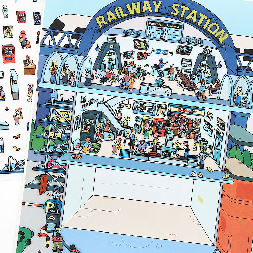 Big Size | Open Today Series 19.0 | Sticker Scene, 3D Miniature Scene Stickers, Stress-Relief DIY Stickers, Scene-Setting Stickers, DIY Stickers