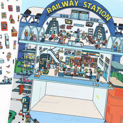 Big Size | Open Today Series 19.0 | Sticker Scene, 3D Miniature Scene Stickers, Stress-Relief DIY Stickers, Scene-Setting Stickers, DIY Stickers