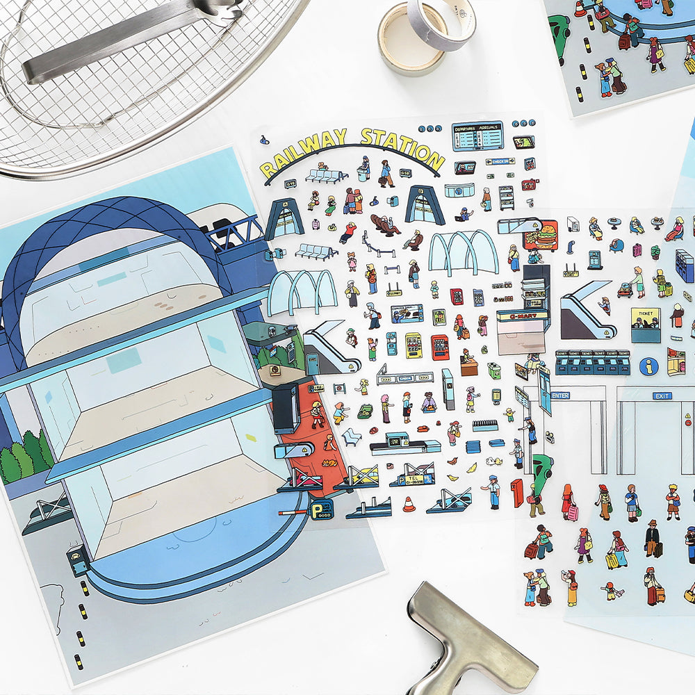 Big Size | Open Today Series 19.0 | Sticker Scene, 3D Miniature Scene Stickers, Stress-Relief DIY Stickers, Scene-Setting Stickers, DIY Stickers