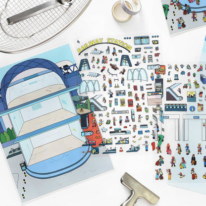 Big Size | Open Today Series 19.0 | Sticker Scene, 3D Miniature Scene Stickers, Stress-Relief DIY Stickers, Scene-Setting Stickers, DIY Stickers