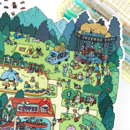 Big Size | Open Today Series 19.0 | Sticker Scene, 3D Miniature Scene Stickers, Stress-Relief DIY Stickers, Scene-Setting Stickers, DIY Stickers