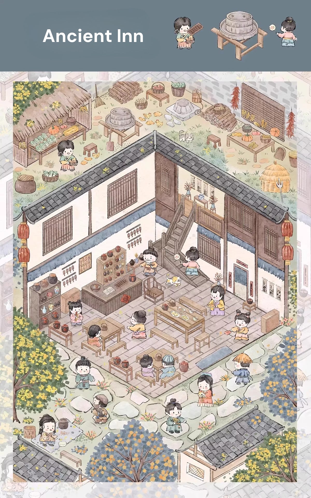 Big Size, Pocket Scene Series 12.0 | Sticker Scene, 3D Miniature Scene Stickers, Stress-Relief DIY Stickers, Scene-Setting Stickers, DIY Stickers