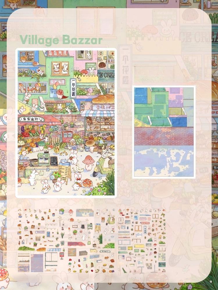 Big Size | Pocket Scene Series 9.0 | Sticker Scene, 3D Miniature Scene Stickers, Stress-Relief DIY Stickers, Scene-Setting Stickers, DIY Stickers