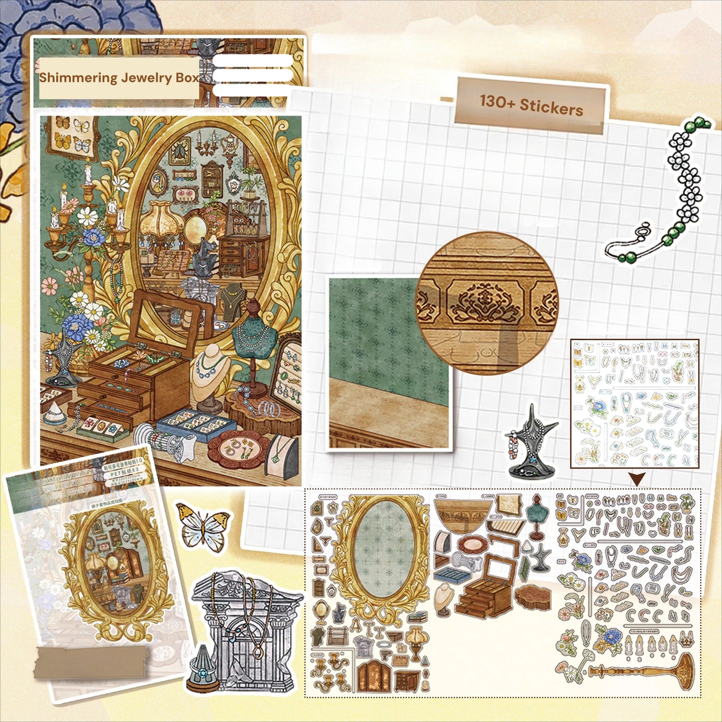 Duży Rozmiar | Seria Scen Joy 15.0 | Naklejki Sceniczne, Naklejki 3D Miniatury Scen, Naklejki DIY do Zmniejszania Stresu, Naklejki Scenograficzne, Naklejki DIY