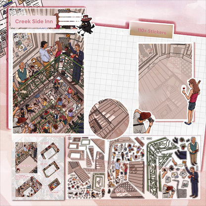 Duży Rozmiar | Seria Scen Joy 15.0 | Naklejki Sceniczne, Naklejki 3D Miniatury Scen, Naklejki DIY do Zmniejszania Stresu, Naklejki Scenograficzne, Naklejki DIY