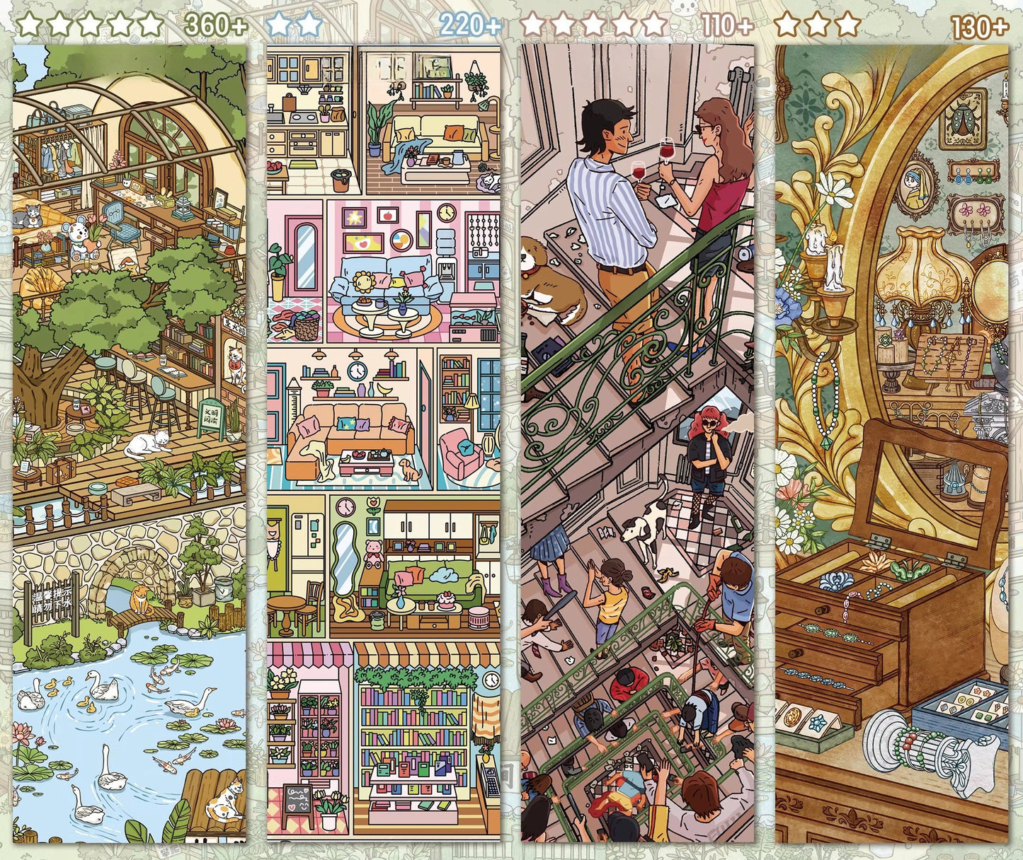 Duży Rozmiar | Seria Scen Joy 15.0 | Naklejki Sceniczne, Naklejki 3D Miniatury Scen, Naklejki DIY do Zmniejszania Stresu, Naklejki Scenograficzne, Naklejki DIY