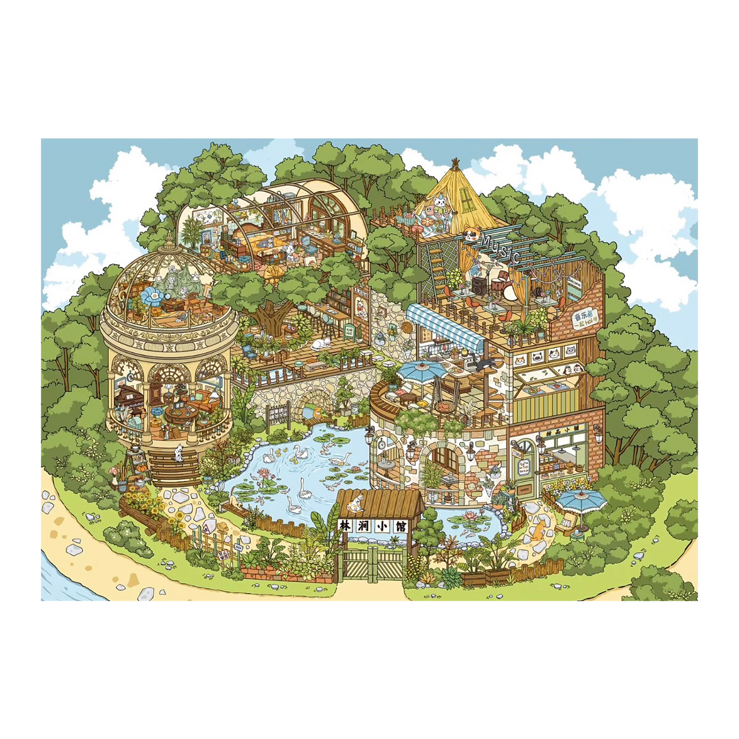 Duży Rozmiar | Seria Scen Joy 15.0 | Naklejki Sceniczne, Naklejki 3D Miniatury Scen, Naklejki DIY do Zmniejszania Stresu, Naklejki Scenograficzne, Naklejki DIY