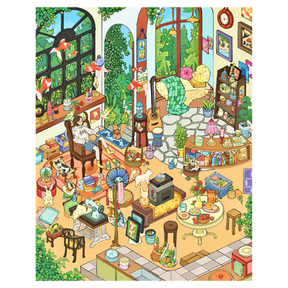 Große Größe | Scene Time 19.0 Serie, Sticker Szene, 3D Miniatur-Szenen-Sticker, Stressabbau DIY Sticker, Szenen-gestaltende Sticker, DIY Sticker