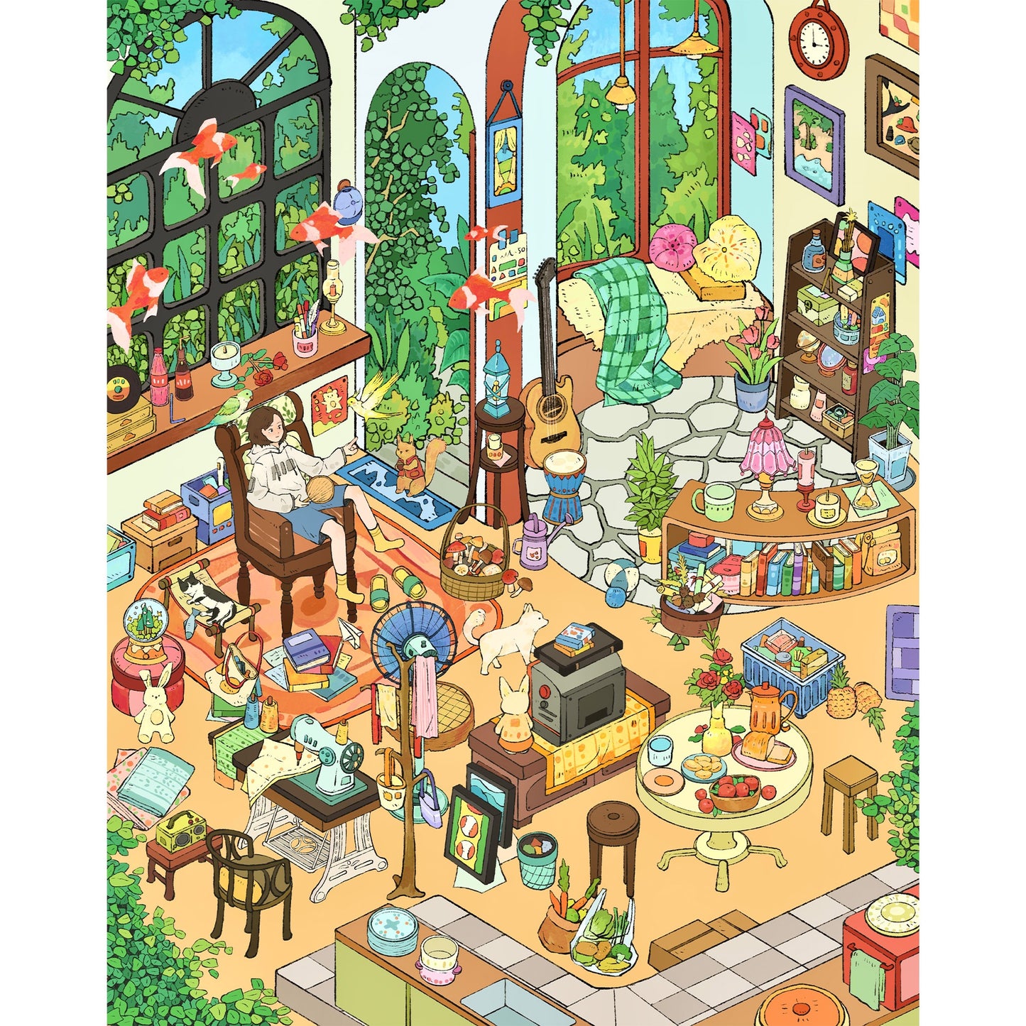 Große Größe | Scene Time 19.0 Serie, Sticker Szene, 3D Miniatur-Szenen-Sticker, Stressabbau DIY Sticker, Szenen-gestaltende Sticker, DIY Sticker