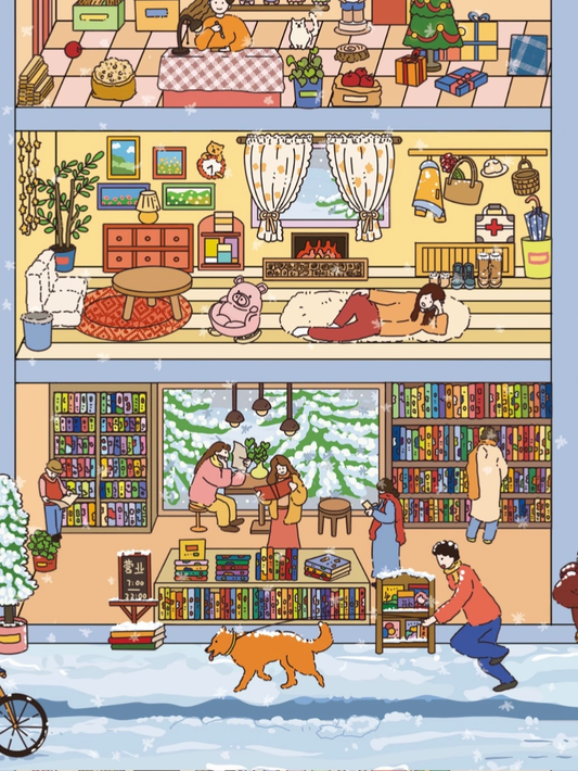 Duży rozmiar | Czas sceny 20.0 Seria, Sticker Scene, Naklejki 3D Miniature Scene, Naklejki DIY łagodzące stres, Naklejki do układania scen, Naklejki DIY