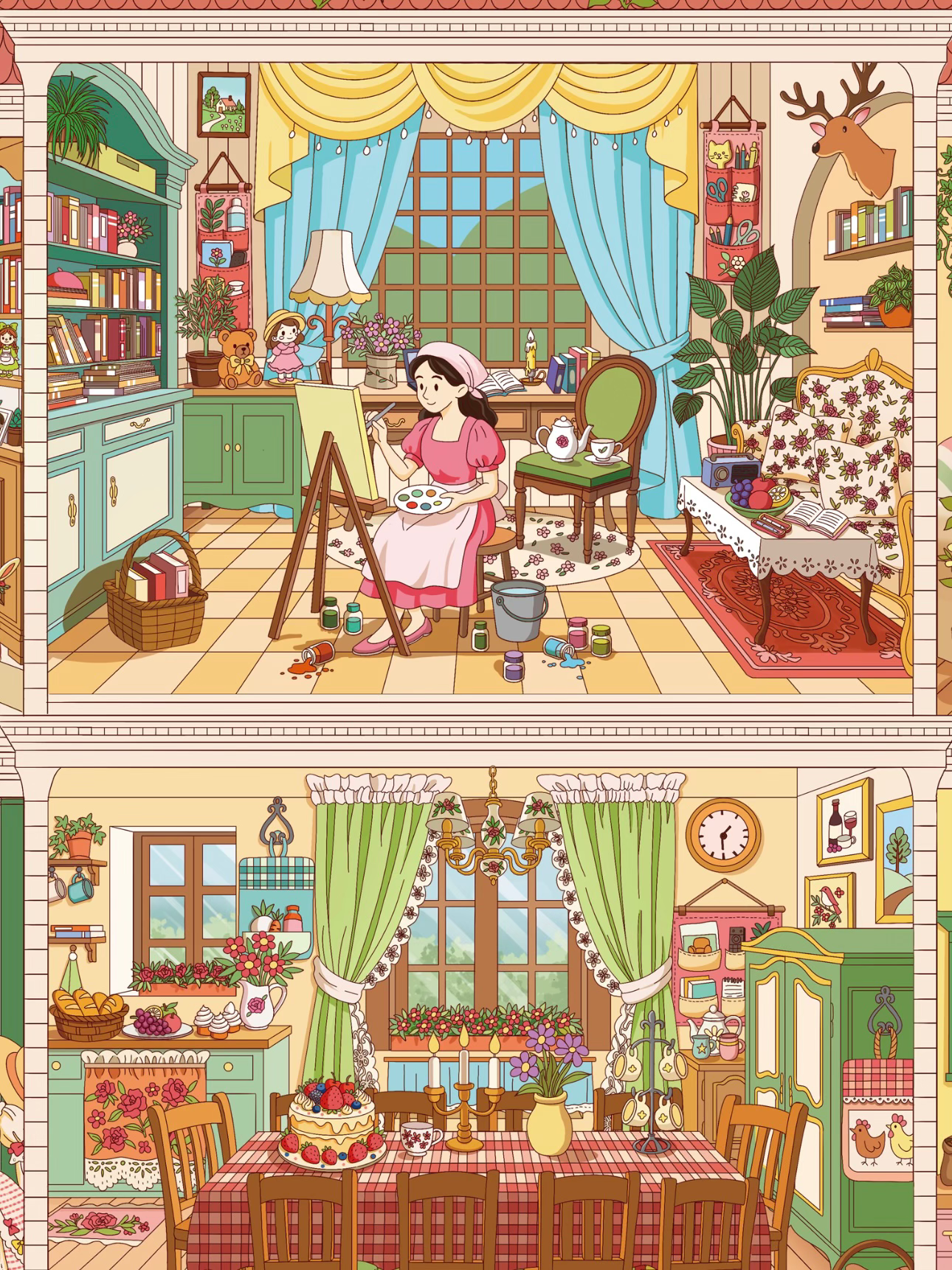 Große Größe | Szenenzeit 20.0 Serie, Aufkleber Szene, 3D Miniatur Aufkleber, Stressabbau DIY Aufkleber, Szenen Gestaltungsaufkleber, DIY Aufkleber