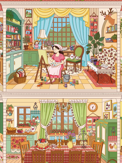 Große Größe | Szenenzeit 20.0 Serie, Aufkleber Szene, 3D Miniatur Aufkleber, Stressabbau DIY Aufkleber, Szenen Gestaltungsaufkleber, DIY Aufkleber