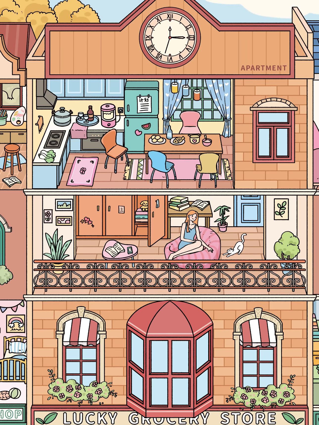 Große Größe | Szenenzeit 20.0 Serie, Aufkleber Szene, 3D Miniatur Aufkleber, Stressabbau DIY Aufkleber, Szenen Gestaltungsaufkleber, DIY Aufkleber