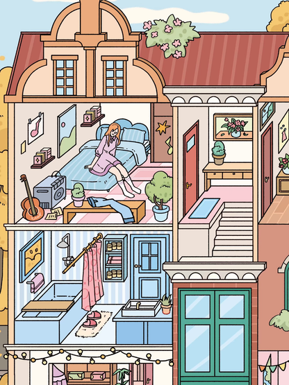 Große Größe | Szenenzeit 20.0 Serie, Aufkleber Szene, 3D Miniatur Aufkleber, Stressabbau DIY Aufkleber, Szenen Gestaltungsaufkleber, DIY Aufkleber