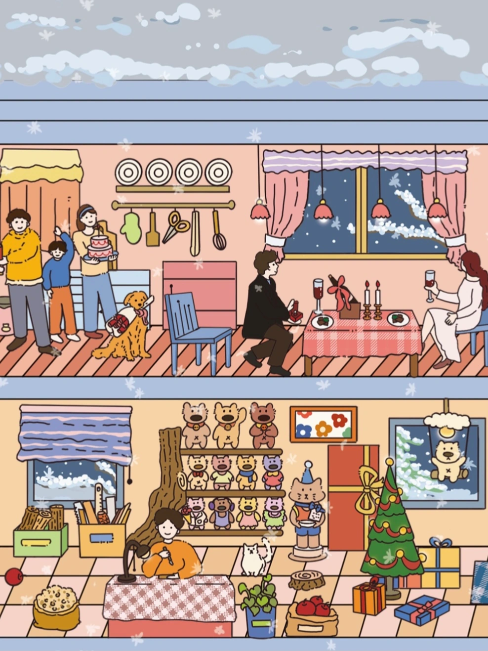 Große Größe | Szenenzeit 20.0 Serie, Aufkleber Szene, 3D Miniatur Aufkleber, Stressabbau DIY Aufkleber, Szenen Gestaltungsaufkleber, DIY Aufkleber