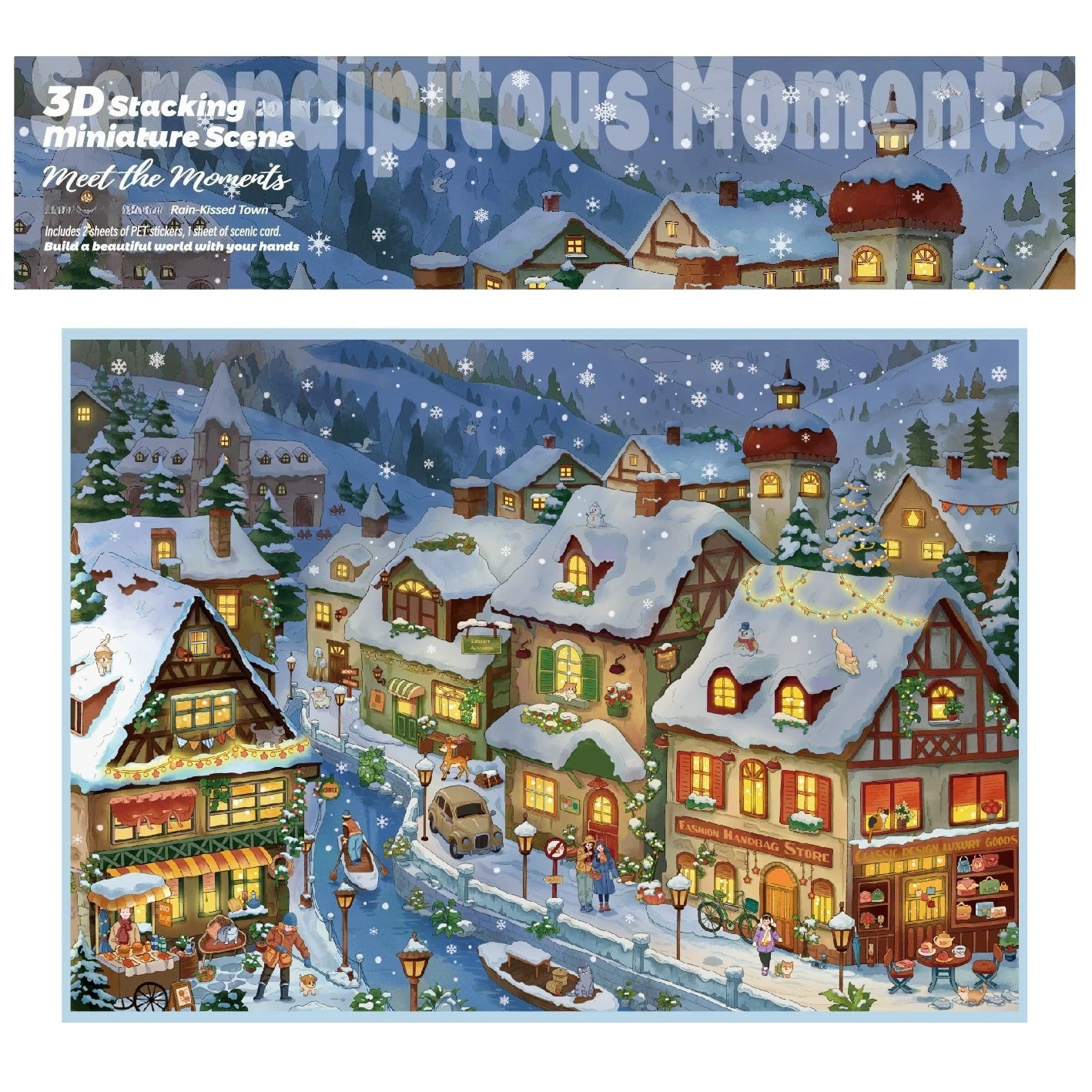 Big Size | Serendipitous Moments | Scene World 22.0 Series | DIY Sticker Scene, 3D Miniature Scene Stickers, Stress-Relief DIY Stickers, Scene-Setting Stickers, DIY Stickers