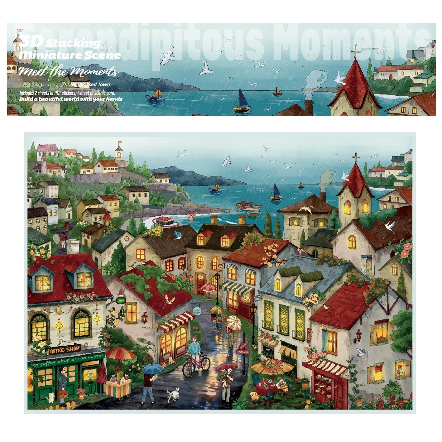 Big Size | Serendipitous Moments | Scene World 22.0 Series | DIY Sticker Scene, 3D Miniature Scene Stickers, Stress-Relief DIY Stickers, Scene-Setting Stickers, DIY Stickers