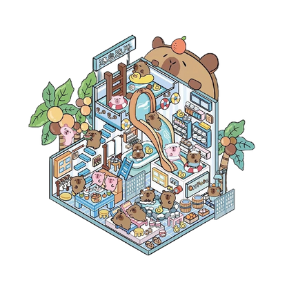 HTTDSLF Stickers Scene Autocollant 3D Autocollants de Scène, 3D House HTTDSLF Stickers Scene Autocollant 3D Autocollants de Scène, 3D House
