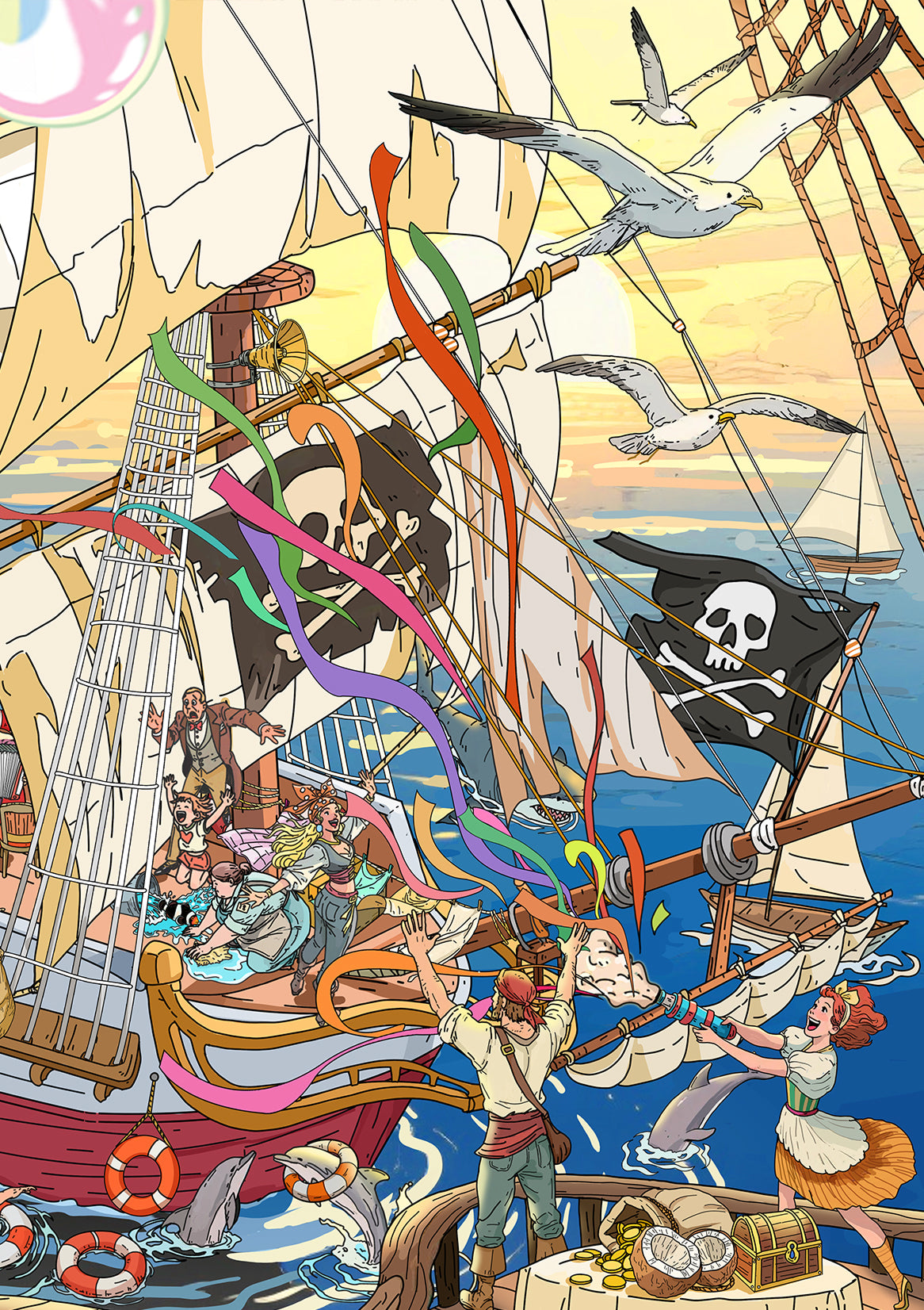 Carnival Pirate Ship | Scene Magic 15.0 Series | Sticker Scene, 3D Miniature Scene Stickers, stress-relief DIY stickers, Scene-setting Stickers