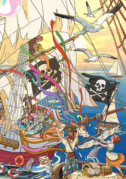 Carnival Pirate Ship | Scene Magic 15.0 Series | Sticker Scene, 3D Miniature Scene Stickers, stress-relief DIY stickers, Scene-setting Stickers