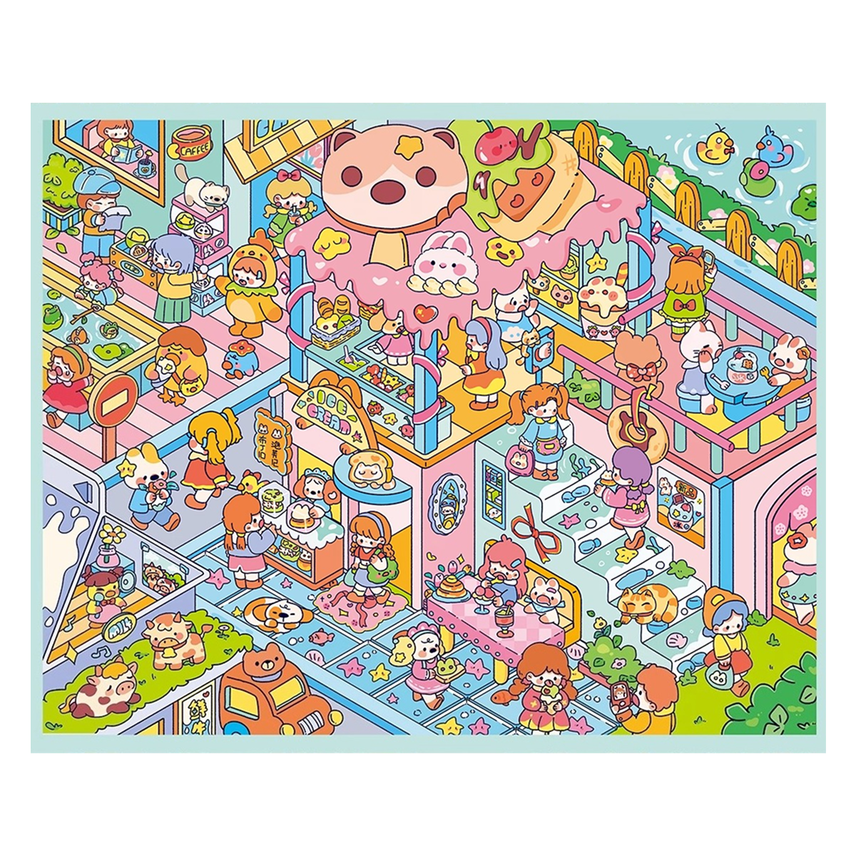 Thème Chat, Série de Scènes de Poche 13.0 | Autocollants de Scène, Autocollants de Scène Miniatures 3D, Autocollants DIY pour Soulager le Stress, Autocollants pour Créer une Scène, Autocollants DIY