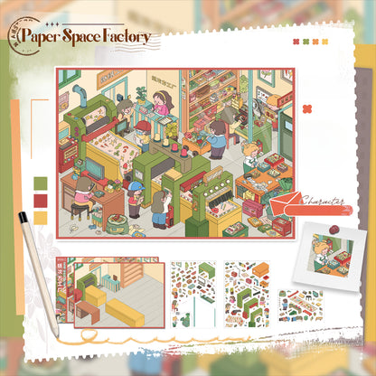 City Life | Big Size | Pocket Scene Series 8.0 | Sticker Scene, 3D Miniature Scene Stickers, Stress-Relief DIY Stickers, Scene-Setting Stickers, DIY Stickers