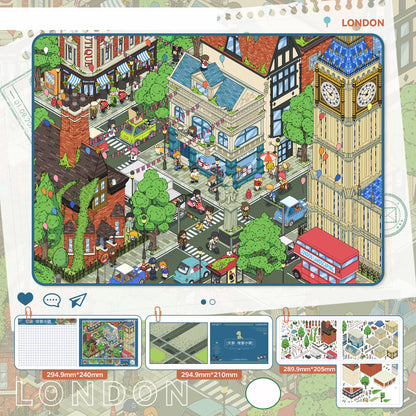 Thème urbain | Grande taille | Série Pocket Scene 20.0 | Sticker décoratif, stickers de scène miniature 3D, stickers DIY anti-stress, stickers de mise en scène, stickers DIY