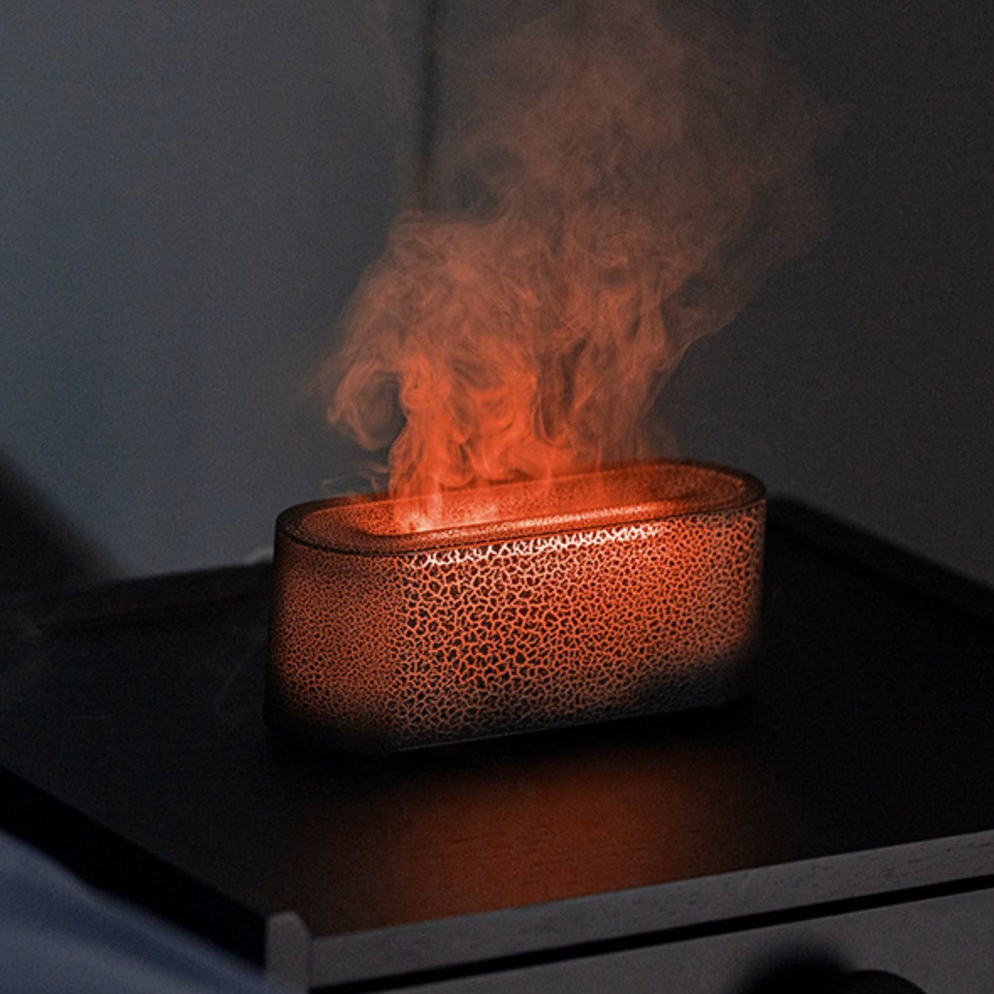 Lava Flame Diffuser | USB Color Changing Essential Oil Humidifier - 3D Magma Effect Aroma Lamp with Ambient Light - YYBB ART