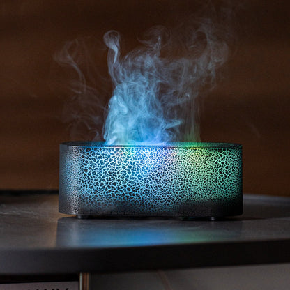 Lava Flame Diffuser | USB Color Changing Essential Oil Humidifier - 3D Magma Effect Aroma Lamp with Ambient Light - YYBB ART