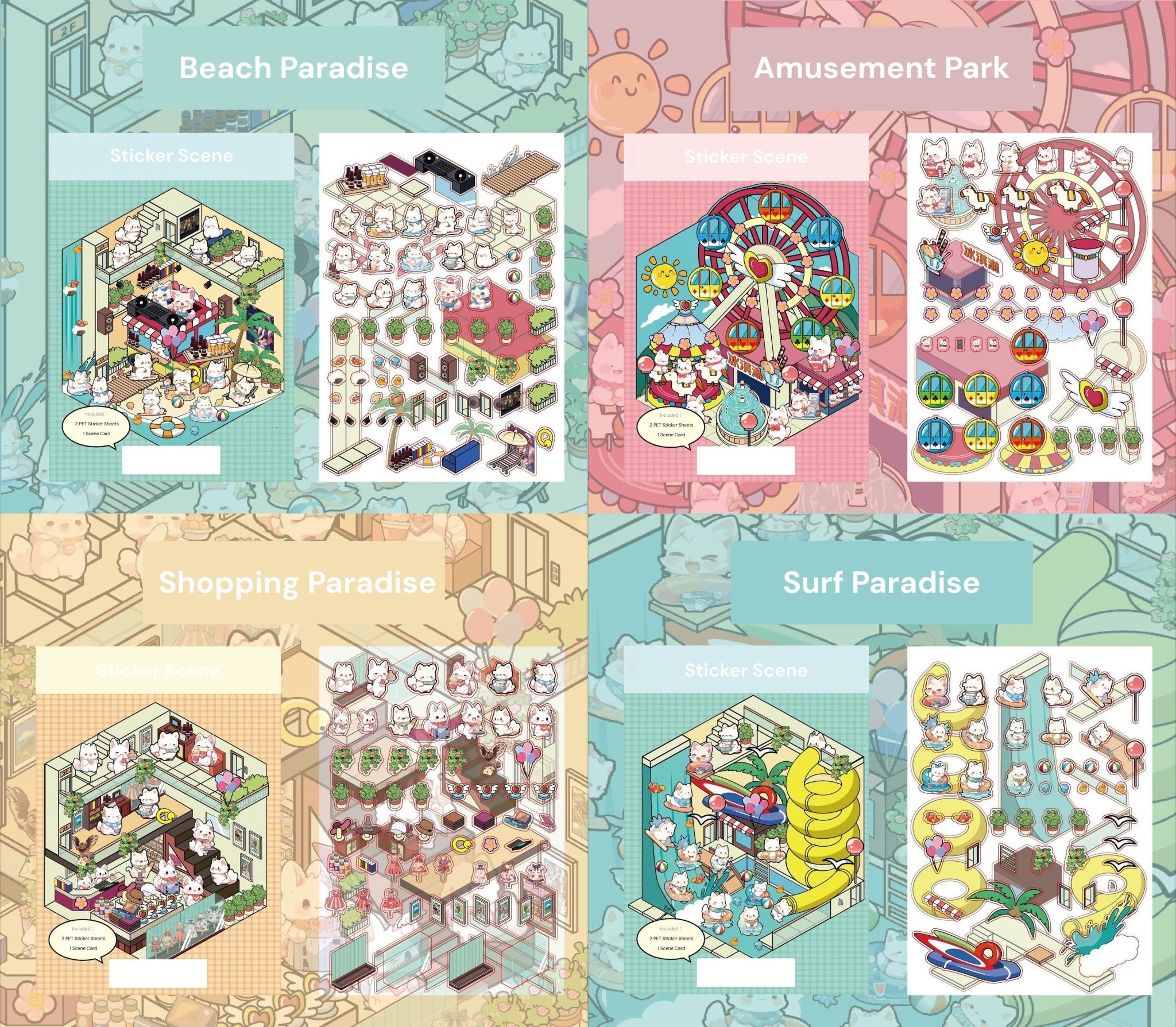 Sticker Scences Impression Scenes Series 1.0 | Sticker Scene, 3D Miniature Scene ...