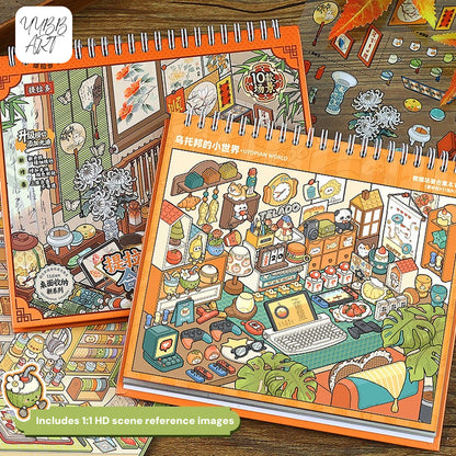 Desktop Organizer Vol. 1 | Ultra Rich Desktop | Landscape Collection 11.0 Series | Sticker Book, Sticker Scene, 3D Miniature Scene Stickers, Stress-Relief DIY Stickers, Scene-Setting Stickers, DIY Stickers Book