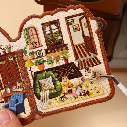 Embroidery Theme Vol. 2 | Scene Garden 25.0 Series | Sticker Scene, 3D Miniature Scene Stickers, Stress-Relief DIY Stickers, Scene-Setting Stickers, DIY Stickers