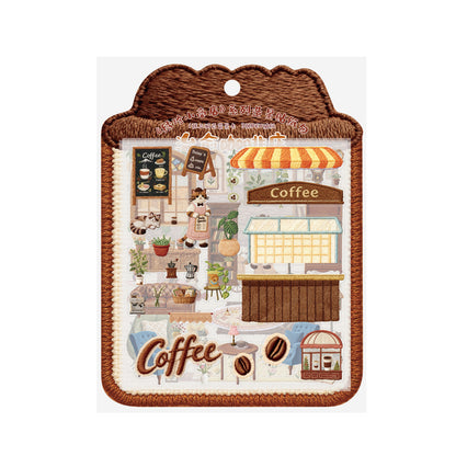 Embroidery Theme Vol. 2 | Scene Garden 25.0 Series | Sticker Scene, 3D Miniature Scene Stickers, Stress-Relief DIY Stickers, Scene-Setting Stickers, DIY Stickers