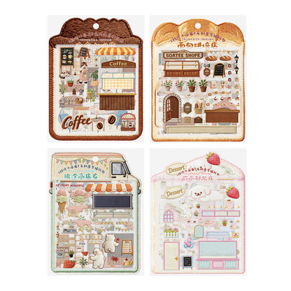 Embroidery Theme Vol. 2 | Scene Garden 25.0 Series | Sticker Scene, 3D Miniature Scene Stickers, Stress-Relief DIY Stickers, Scene-Setting Stickers, DIY Stickers