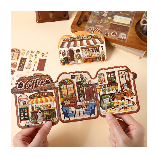 Embroidery Theme Vol. 2 | Scene Garden 25.0 Series | Sticker Scene, 3D Miniature Scene Stickers, Stress-Relief DIY Stickers, Scene-Setting Stickers, DIY Stickers