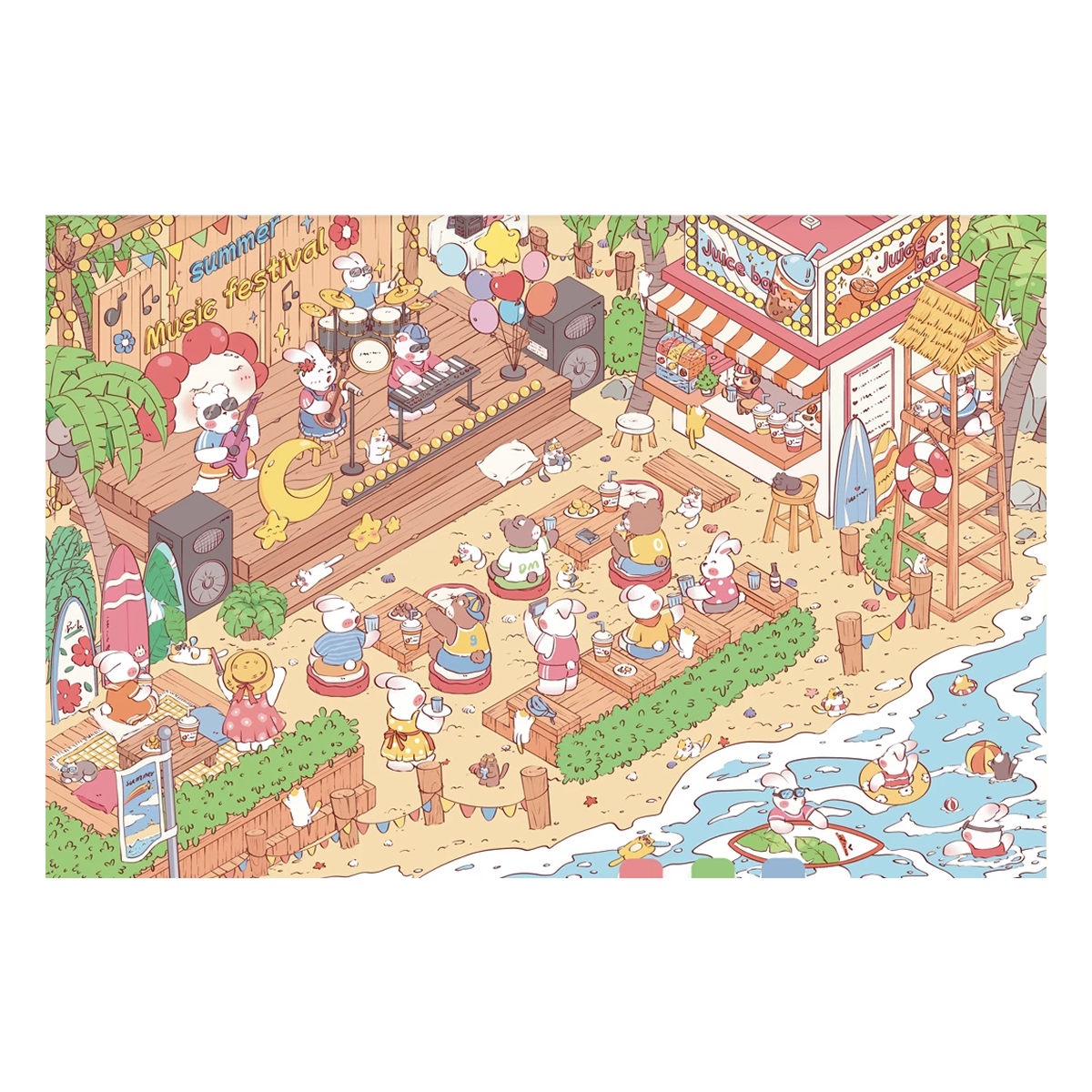 Duży Rozmiar | Motyw Bajkowy | Motyw Królików | Świat Scen 16.0 Seria | DIY Scena Naklejek, 3D Miniatury Scen, Naklejki DIY do Relaksu, Naklejki Ustawiające Scenę, Naklejki DIY