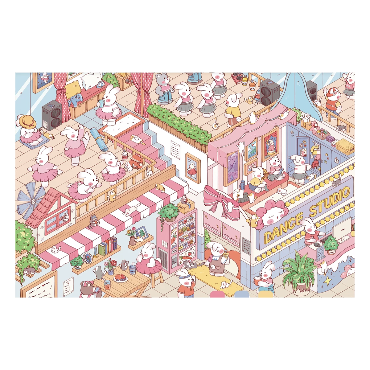 Duży Rozmiar | Motyw Bajkowy | Motyw Królików | Świat Scen 16.0 Seria | DIY Scena Naklejek, 3D Miniatury Scen, Naklejki DIY do Relaksu, Naklejki Ustawiające Scenę, Naklejki DIY