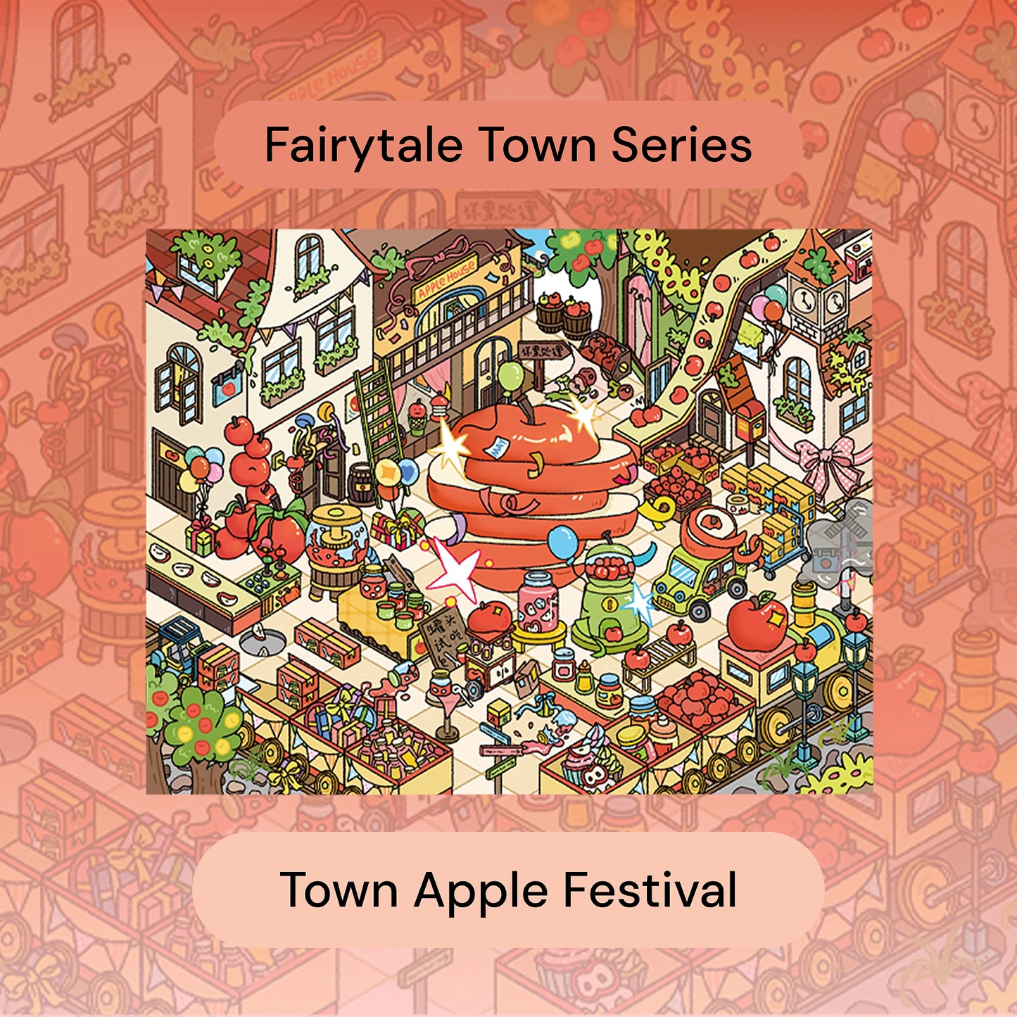 Ville des Contes de Fées | Série Pocket Scene 18.0 | Scène en Autocollants, Autocollants 3D de Scènes Miniatures, Autocollants DIY Anti-Stress, Autocollants pour Mise en Scène, Autocollants DIY