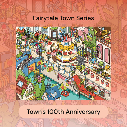 Ville des Contes de Fées | Série Pocket Scene 18.0 | Scène en Autocollants, Autocollants 3D de Scènes Miniatures, Autocollants DIY Anti-Stress, Autocollants pour Mise en Scène, Autocollants DIY