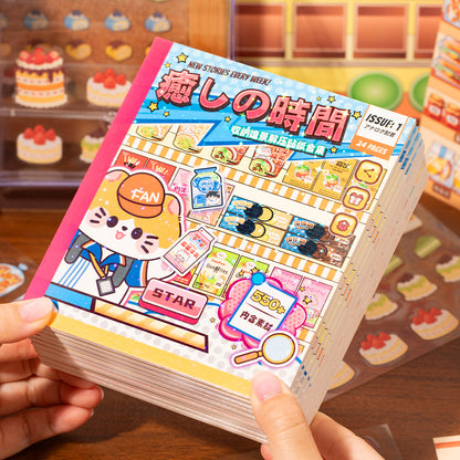 Thème de stockage alimentaire | Livre de scène Série 4.0 | Livre d'autocollants, Scène d'autocollants, Autocollants de scène miniature 3D, Autocollants DIY anti-stress, Autocollants de mise en scène