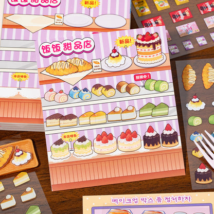 Thème de stockage alimentaire | Livre de scène Série 4.0 | Livre d'autocollants, Scène d'autocollants, Autocollants de scène miniature 3D, Autocollants DIY anti-stress, Autocollants de mise en scène