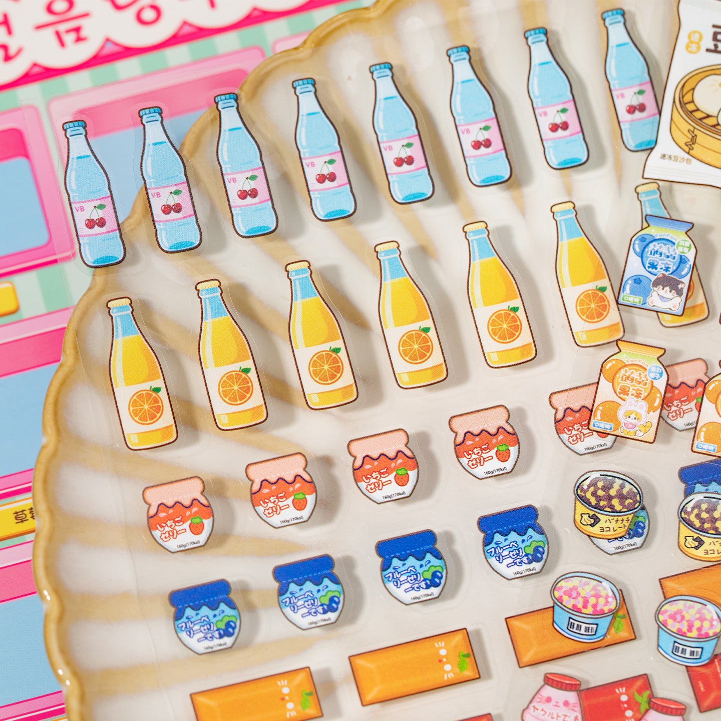 Thème de stockage alimentaire | Livre de scène Série 4.0 | Livre d'autocollants, Scène d'autocollants, Autocollants de scène miniature 3D, Autocollants DIY anti-stress, Autocollants de mise en scène