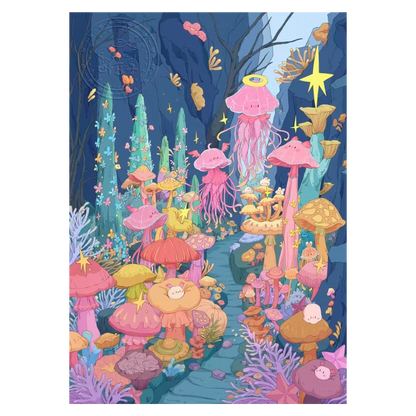 Sonho Difuso | Tamanho Grande | Série Jardim de Cena 23.0 | Etiquetas de Cena, Etiquetas em Miniatura 3D, Etiquetas DIY para Alívio do Estresse, Etiquetas de Configuração de Cena, Etiquetas DIY