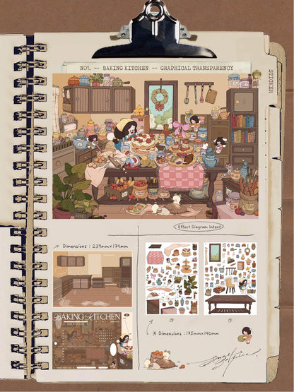 Sonho Difuso | Tamanho Grande | Série Jardim de Cena 23.0 | Etiquetas de Cena, Etiquetas em Miniatura 3D, Etiquetas DIY para Alívio do Estresse, Etiquetas de Configuração de Cena, Etiquetas DIY