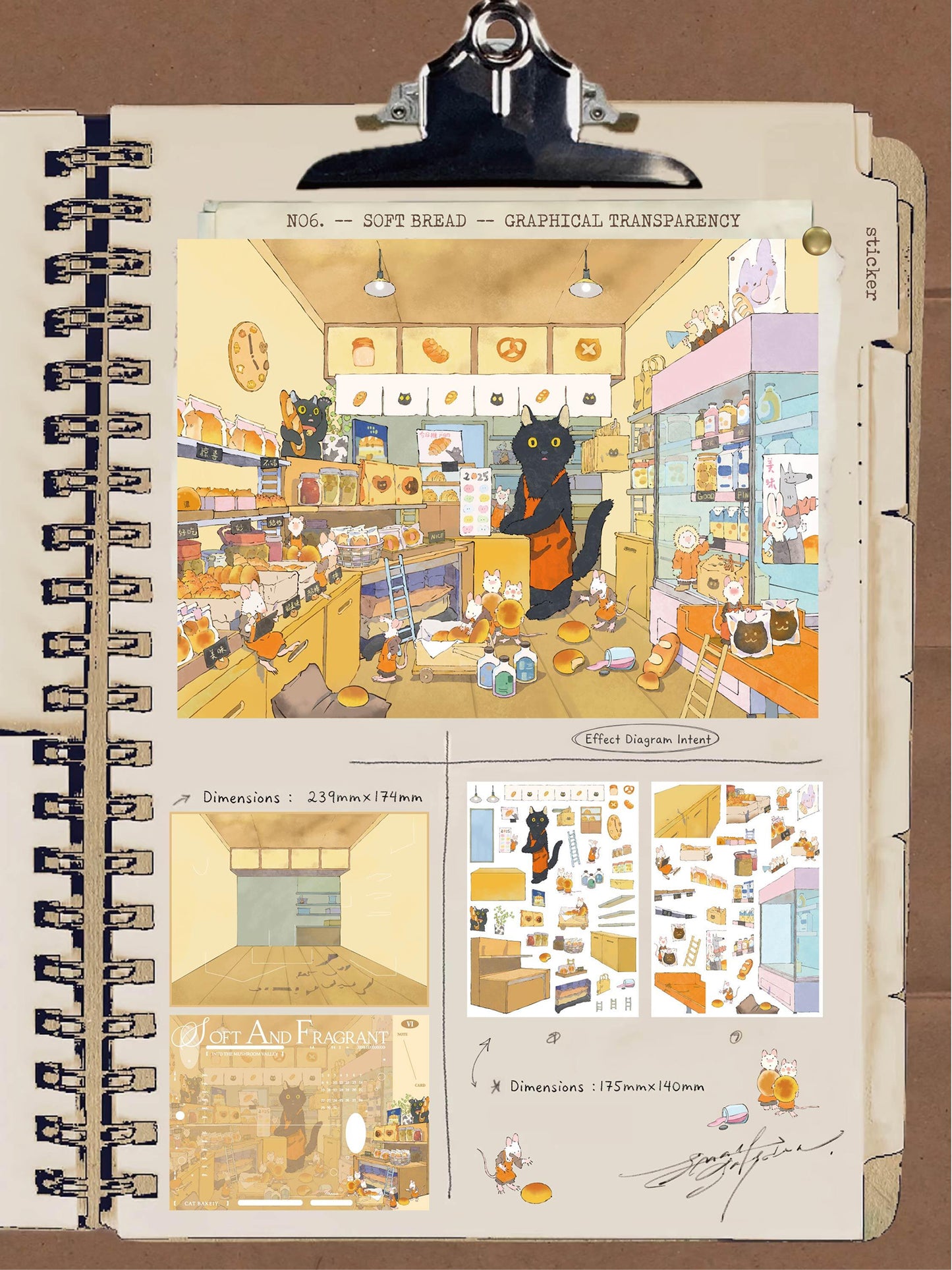 Sonho Difuso | Tamanho Grande | Série Jardim de Cena 23.0 | Etiquetas de Cena, Etiquetas em Miniatura 3D, Etiquetas DIY para Alívio do Estresse, Etiquetas de Configuração de Cena, Etiquetas DIY