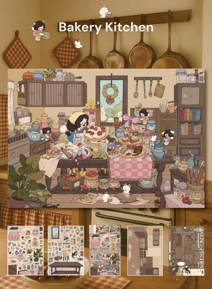 Sonho Difuso | Tamanho Grande | Série Jardim de Cena 23.0 | Etiquetas de Cena, Etiquetas em Miniatura 3D, Etiquetas DIY para Alívio do Estresse, Etiquetas de Configuração de Cena, Etiquetas DIY