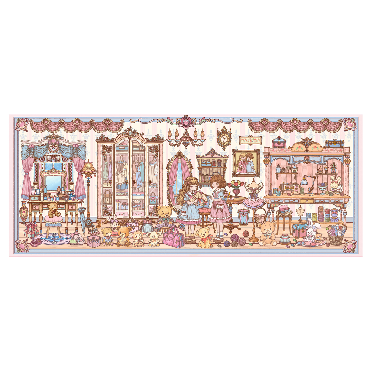 Thème Fille | Grande Taille | Série Monde des Scènes 14.0 | Autocollants de Scène DIY, Autocollants de Scène Miniature 3D, Autocollants DIY Anti-Stress, Autocollants de Mise en Scène, Autocollants DIY