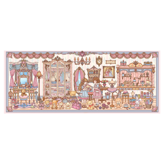 Motyw Dziewczynki | Duży Rozmiar | Świat Scen 14.0 Seria | DIY Naklejki Scen, 3D Miniatury Scen, Naklejki Antystresowe DIY, Naklejki Ustawiające Scenę, Naklejki DIY