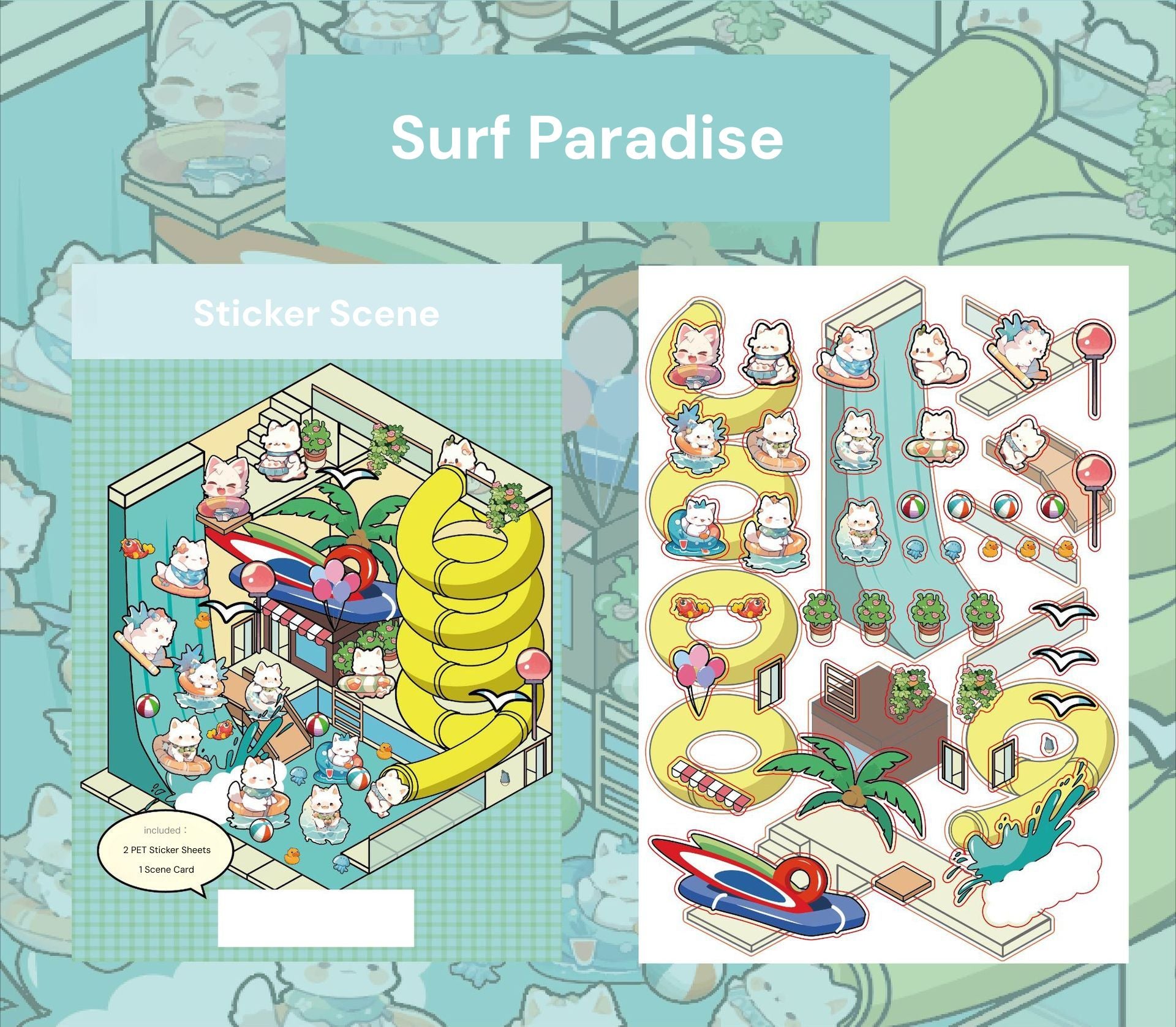 Impression Scenes Series 1.0 | Sticker Scene, 3D Miniature Scene Stickers, Stress - relief DIY stickers, Scene - setting Stickers - YYBB ART